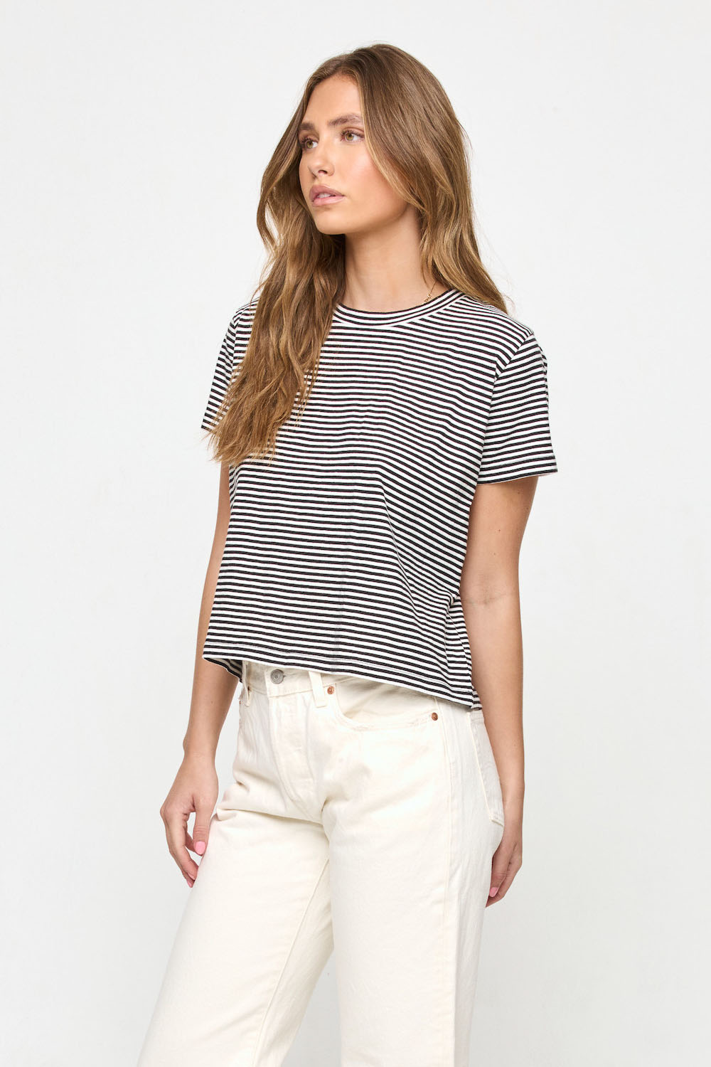 L*Space - All Day Top - Black/Cream - Side