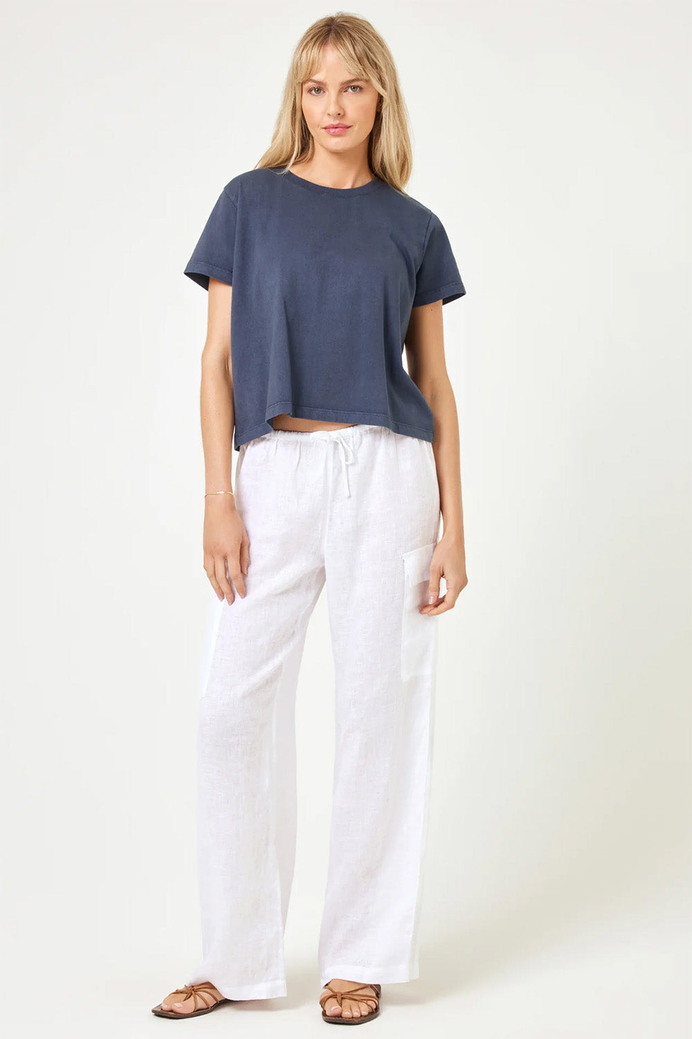 L*Space - All Day Top - Slate - Front