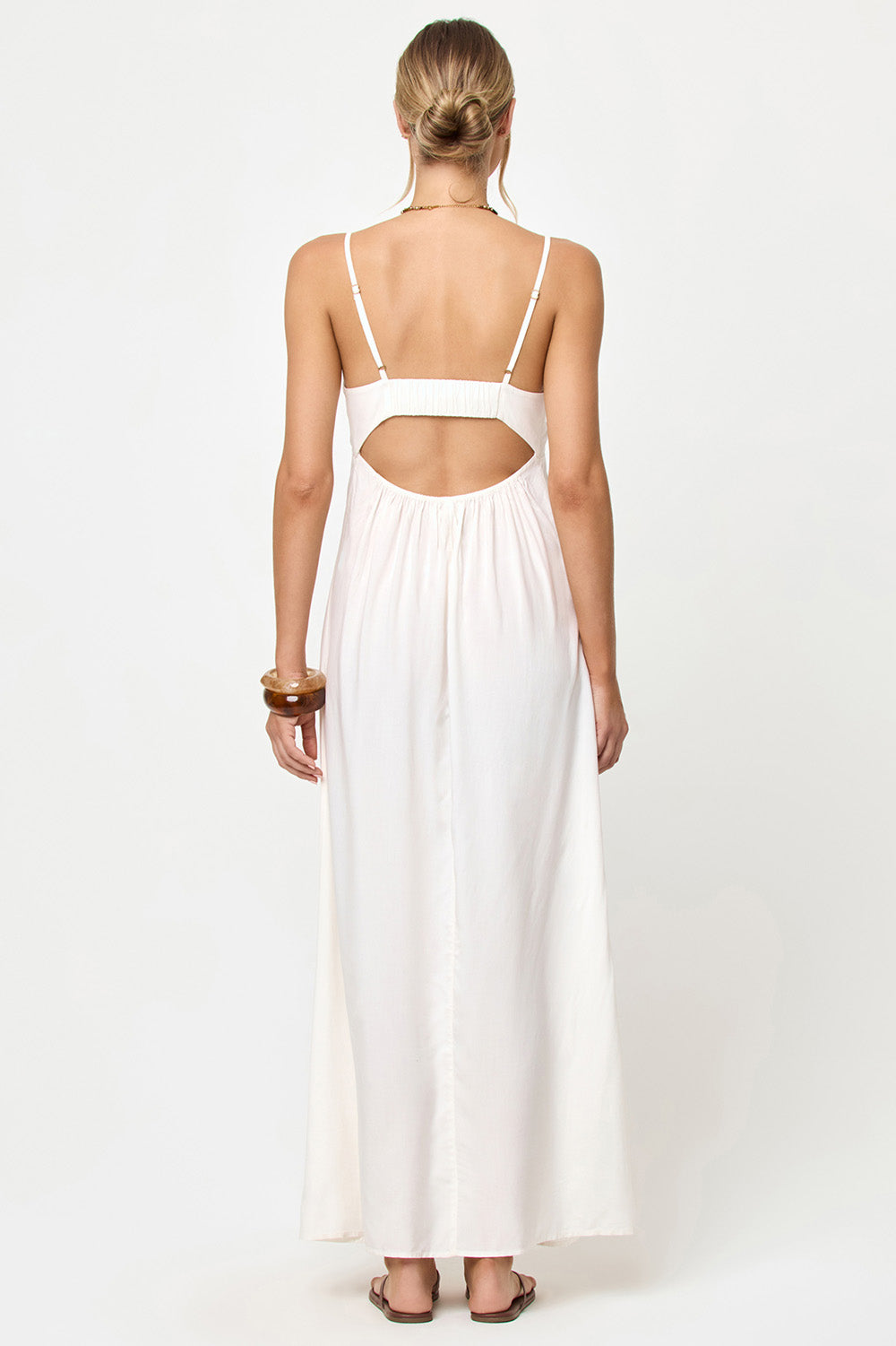 lspace chara maxi dress cream back