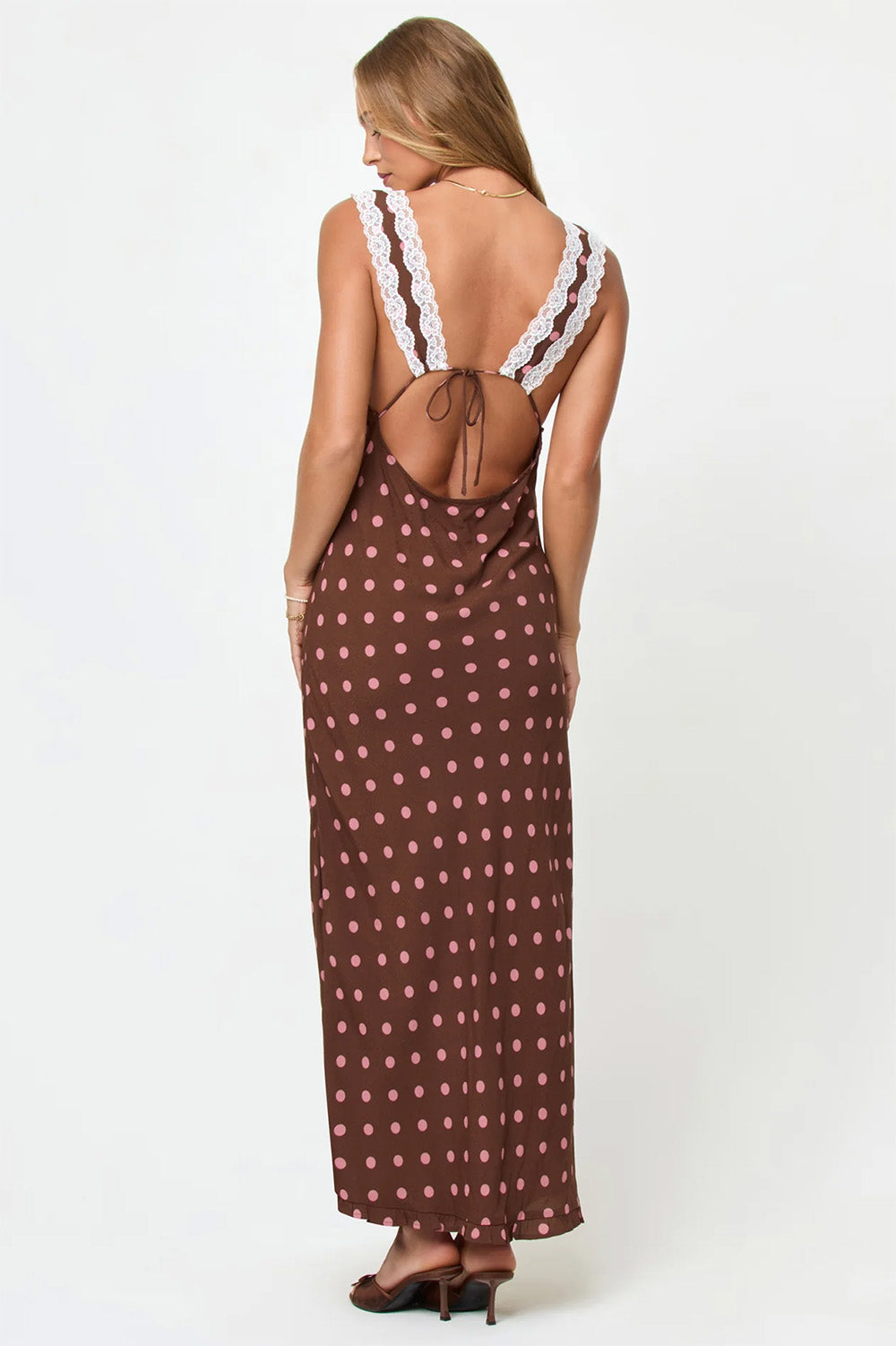 lspace eyes on you maxi alotta polka dot back