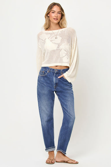 lspace island time sweater cream front