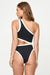 lspace loren one piece bitsy black cream back