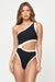 lspace loren one piece bitsy black cream front