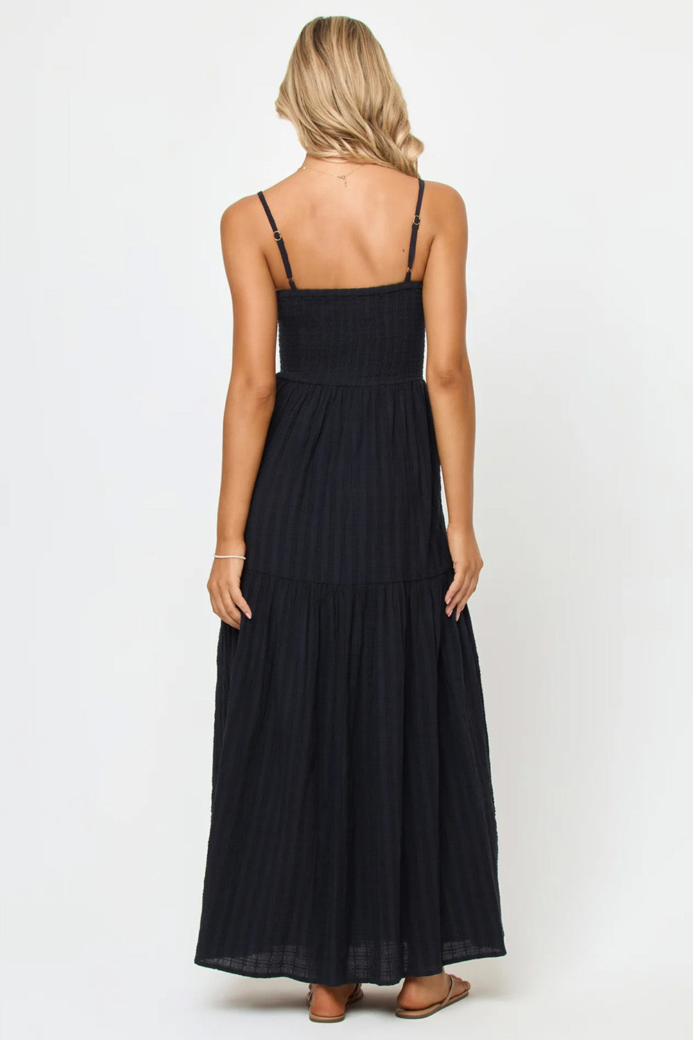 lspace mabel maxi dress black back