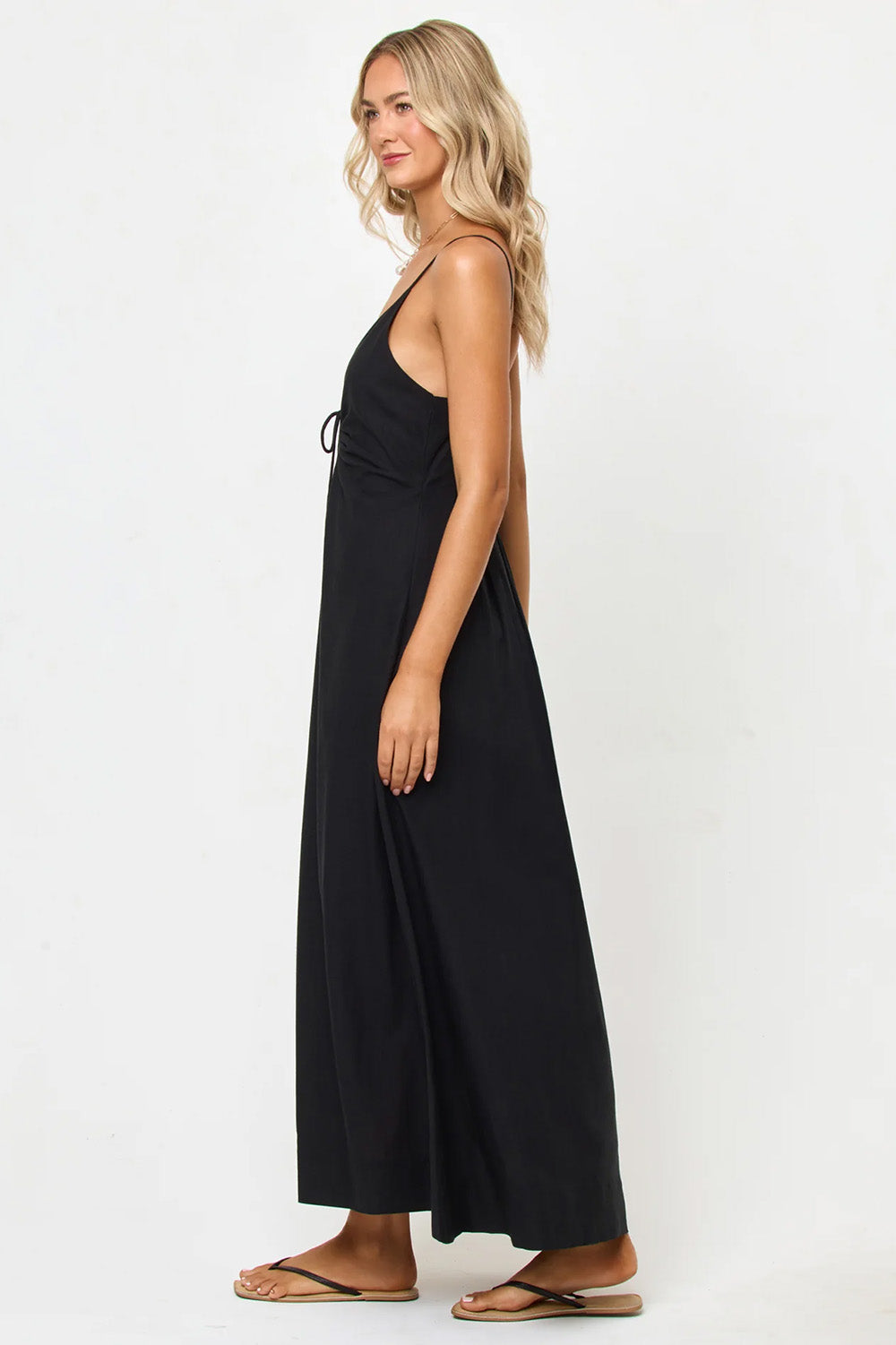 lspace mabel maxi dress black side