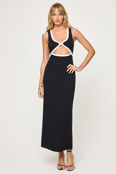 L*Space - Steph Dress - Black/Cream - Front