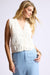 Sage the Label - Jennie Checkered Buttoned Vest - White - Front