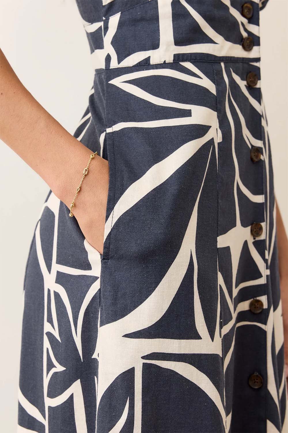 Marine Layer - Camila Maxi Dress - Midnight Mosaic - Pocket
