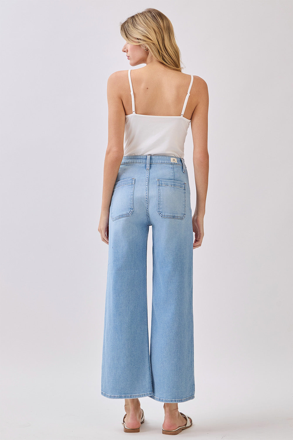 ltj front patch pocket wide leg light back