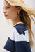 Richer Poorer - Beefy Stripe Cotton Pullover - Blue Nights - Detail