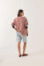 Brixton - Retro Long Sleeve Crew - Sea Grass/Rust - Back