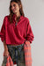 Free People - Celeste Quarter Zip - Salsa - Front