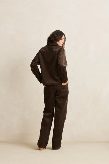 rhythm luca cord pant chocolate back