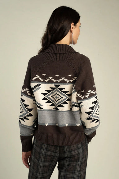 Sendero - Cimarron Cardigan - Brown/Blue - Back