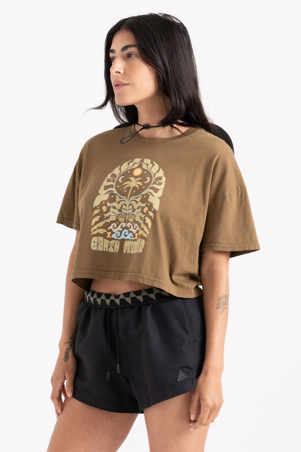 Roark - Earth Mystic Cropped Boxy - Woodland - Side