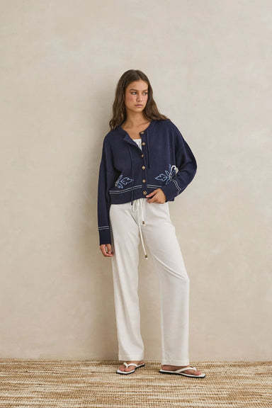 Rhythm - Ravello Knit Cardigan - Navy - Front