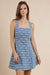 Sage the Label - Keep Going Crosshatched Mini Dress - Denim Multi - Front