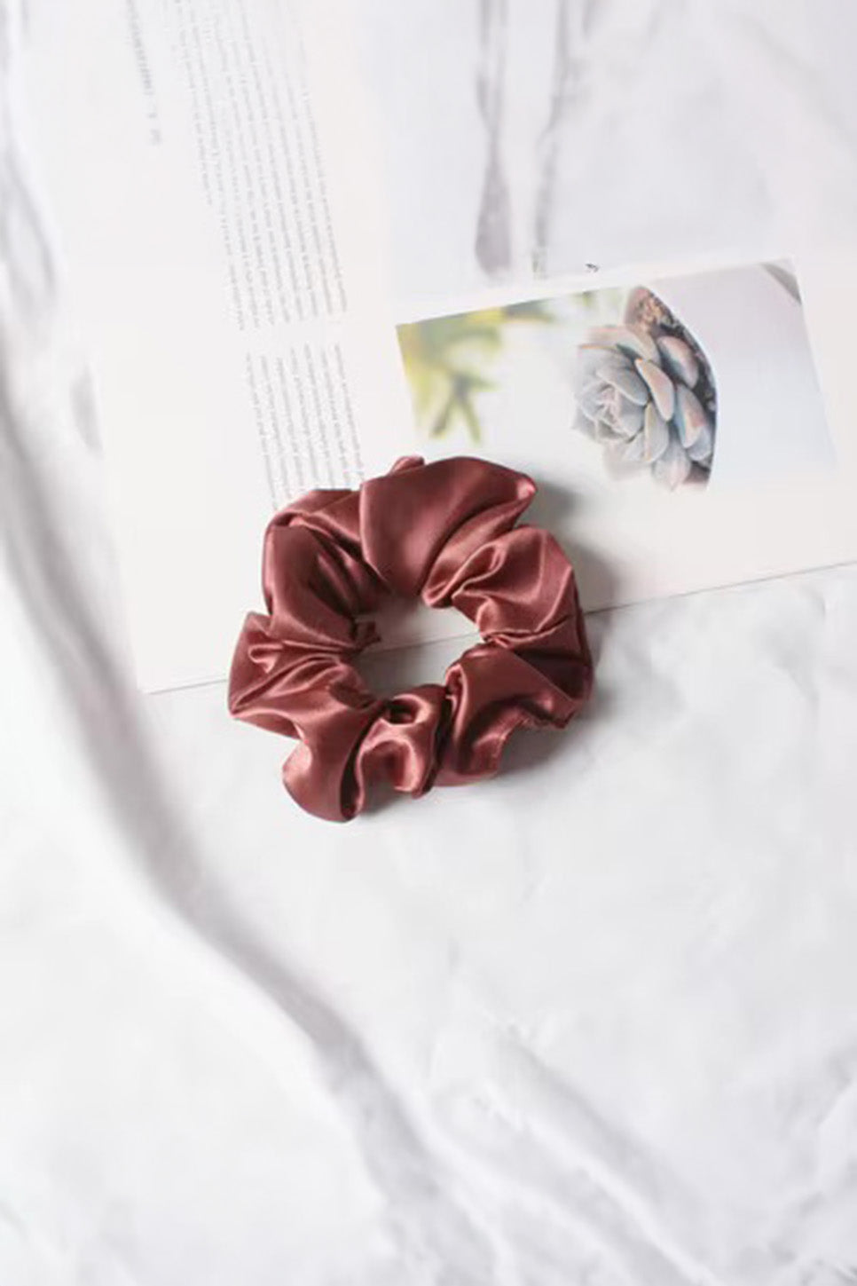 Pearl of the West - Hair Scrunchie - Dusty Rose