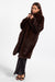 Sage the Label - Shyloh Fur Coat - Oak - Front Angle