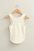 Double Zero - Timeless Threads Acid Washed Tank Top - Cream - Back