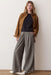 Marine Layer Allison Moleskin Trouser in Black/Cream Houndstooth — Full-body view
