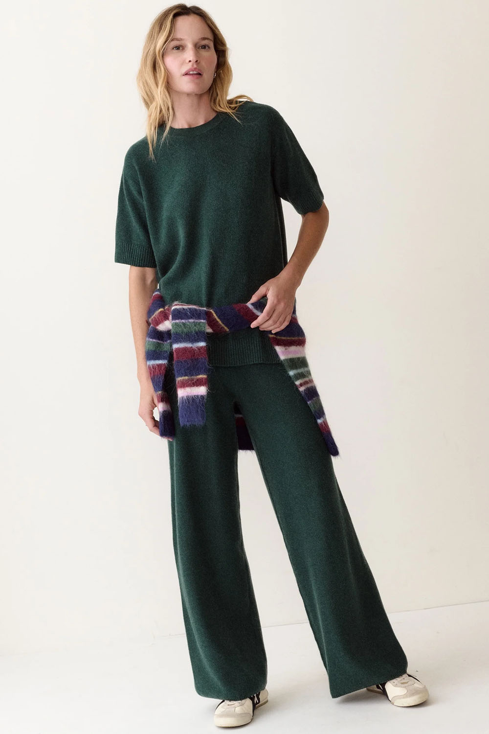 Marine Layer Chalet Sweater Tee in Pine — Full-body view
