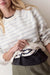 Marine Layer Cloud 9 Reversible Crew in Antique White/Navy — Reversible hem detail view