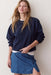 Marine Layer Cloud 9 Reversible Crew in Navy/Garnet — Reversed (solid navy) styling view