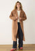 marine layer colette oversized coat in camel front view