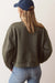Marine Layer Corbet Quilted Bomber in Olive Heather — Back view