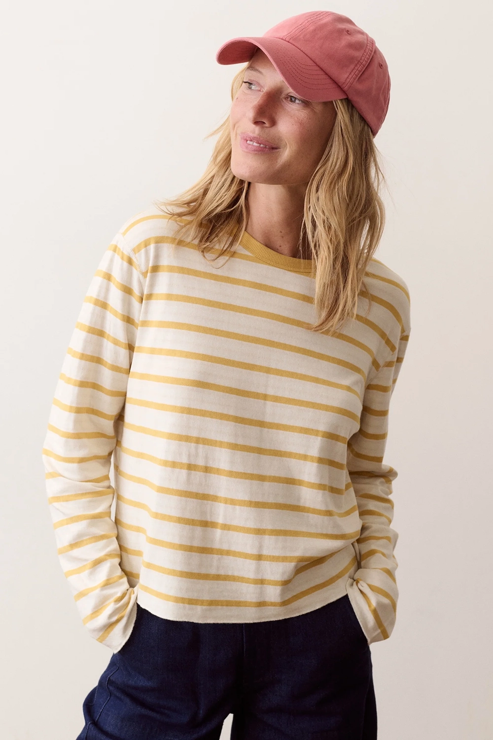 marine-layer-double-knit-long-sleeve-marigold-stripe-front
