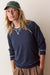 Marine Layer Juno Reversible Raglan in Twilight Stripe — Front view