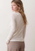 Marine Layer Lexi Pointelle Long Sleeve Henley in Antique White — Back view