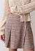 Marine Layer Lola Pleated Moleskin Skirt in Autumn Check — Back detail view