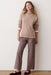 Marine Layer Maggie Funnel Neck Sweater in Almond — Full-body view