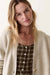 Marine Layer Merino Boyfriend Cardigan in Cream — Front view