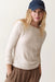 Marine Layer Mini Rib LS Crew Tee in Oatmeal — Quarter view