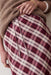 Marine Layer Silvia Maxi Skirt in Warm Plaid — Waistband detail view