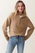 Marine Layer Sweater Quarter Zip in Camel — Front view