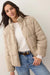 marine layer alba puffer jacket warm taupe front