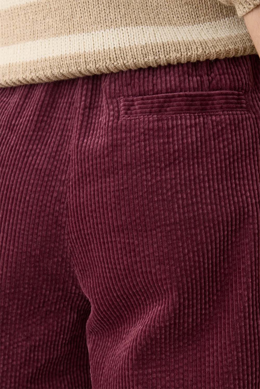 Marine Layer - Allison Corduroy Trouser - Windsor Wine - Back Detail