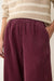 Marine Layer - Allison Corduroy Trouser - Windsor Wine - Front Detail