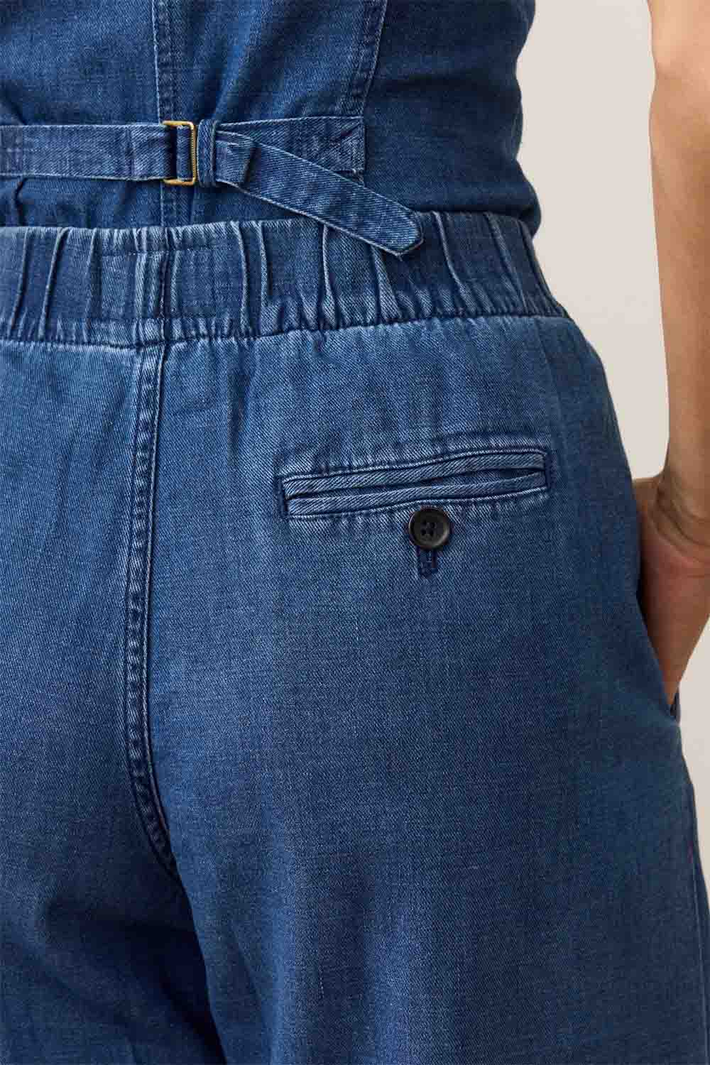 Marine Layer - Allison Denim Trouser - Medium Wash - Back Detail