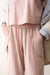 marine layer allison hemp crop trouser rust stripe detail