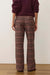 marine layer allison moleskin trouser warm plaid back