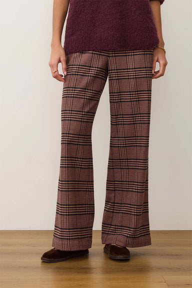 marine layer allison moleskin trouser warm plaid front
