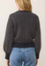 Marine Layer - Alma Puff Sleeve Sweater - Black/White - Back