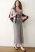 marine layer avery hemp midi skirt navy seashell front