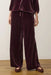 marine layer bella velvet drawstring pant fig front