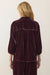 Marine Layer - Bella Velvet Oversized Shirt - Fig - Back
